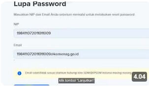 Cara reset password email NIP Kemenag RI