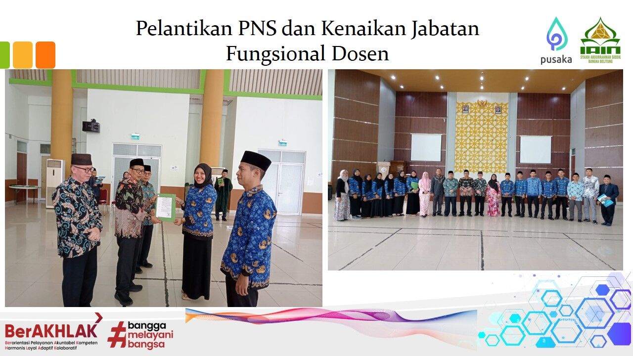 Kepala Biro AUAK IAIN SAS Babel Lantik PNS dan JF Dosen