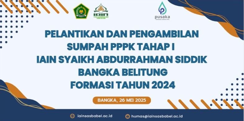 Pelantikan 26 PPPK Tahap I Formasi Tahun 2024  IAIN SAS Bangka Belitung