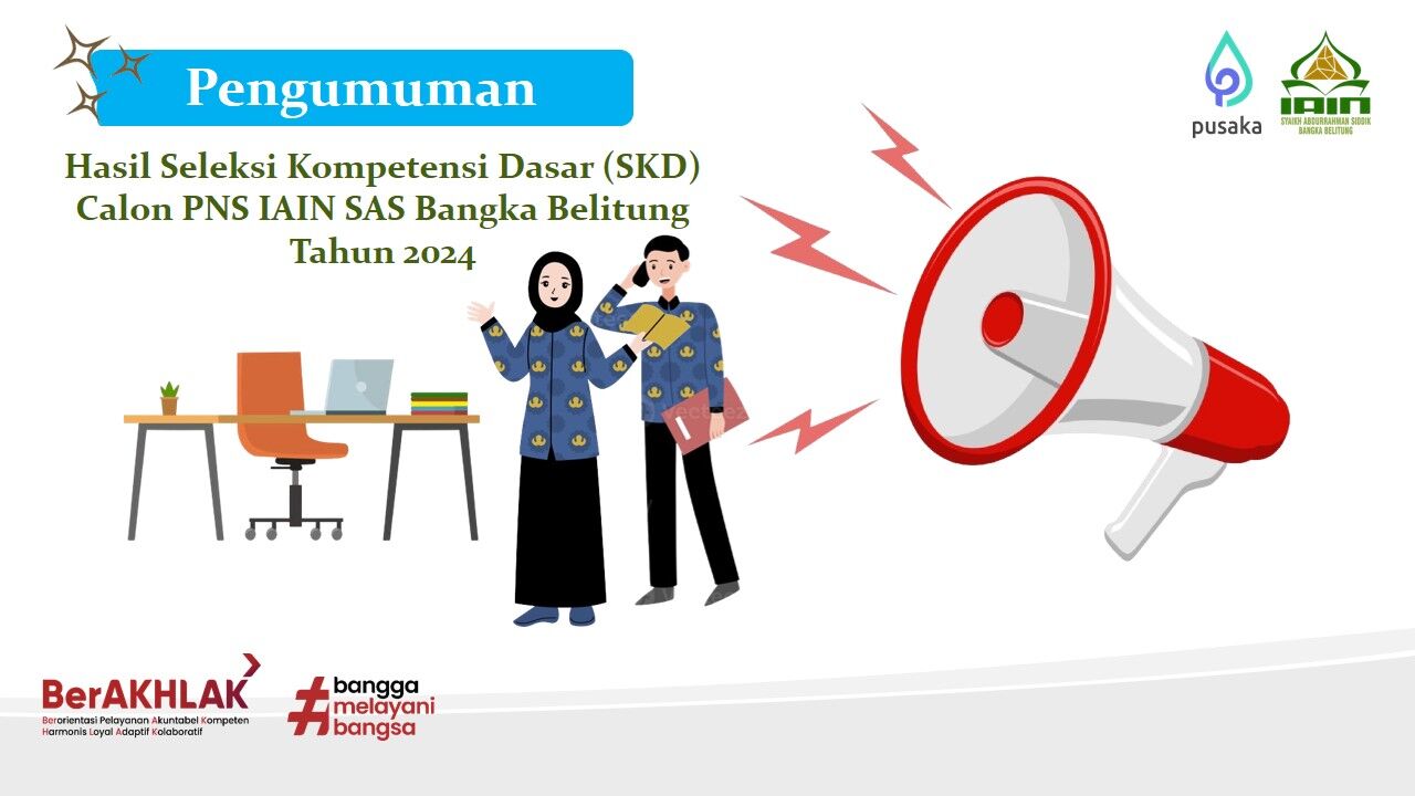 Pengumuman Hasil Seleksi SKD CPNS IAIN SAS Bangka Belitung 2024