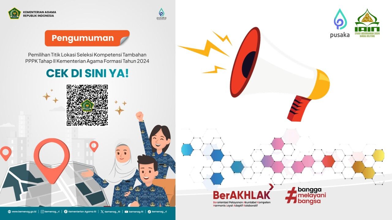 Pengumuman Pemilihan Titik Lokasi Seleksi Kompetensi Tambahan PPPK Tahap II Kementerian Agama Formasi Tahun 2024