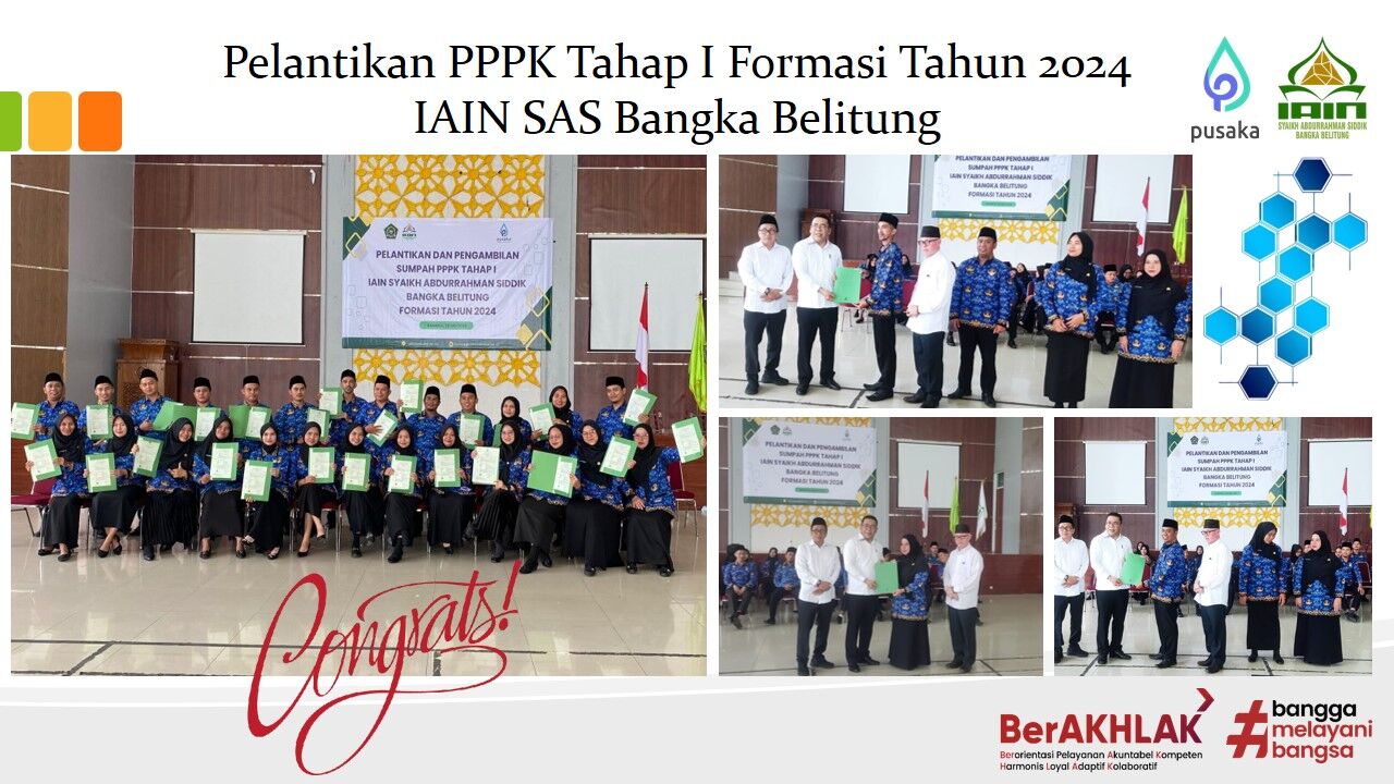 PPPK IAIN SAS Bangka Belitung Formasi Tahun 2024 Resmi dilantik oleh Menteri Agama RI