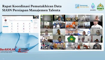 Dukung Manajemen Talenta. IAIN SAS Bangka Belitung Ikuti Rapat Koordinasi Pemutakhiran Data SIASN Bersama Biro SDM Kemenag RI